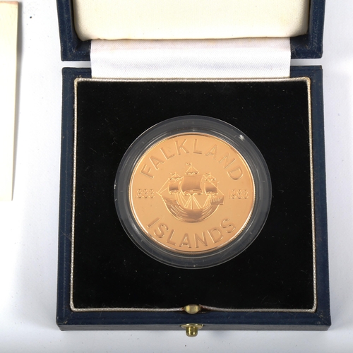 114 - Royal Mint 1983 150th Anniversary Falkland Islands gold proof fifty pence coin, limited edition of 1... 