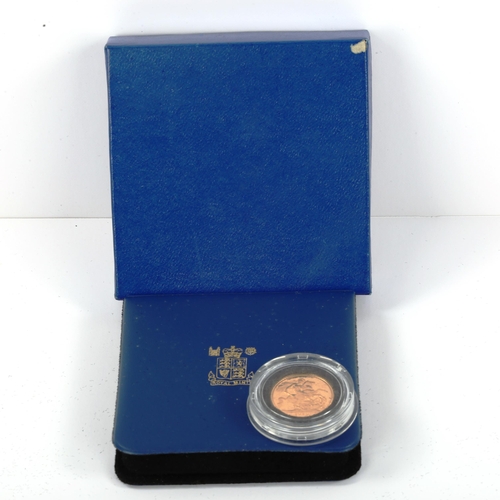 118 - Royal Mint 1979 gold full sovereign coin, boxed