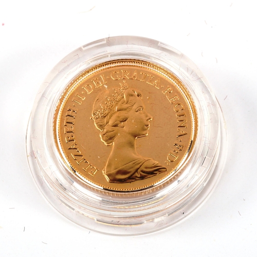 123 - Royal Mint 1983 gold proof sovereign coin, limited edition of 22,500, boxed