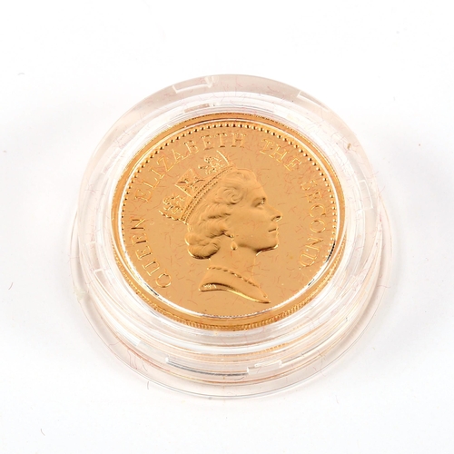 126 - Royal Mint 1987 Falkland Islands gold proof one pound coin, limited edition of 200, boxed