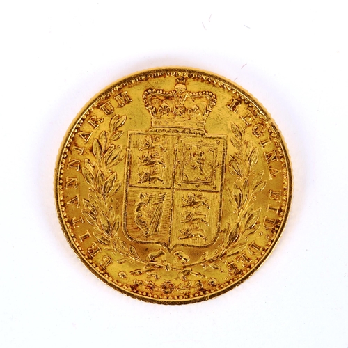 134 - A Victoria 1855 gold full sovereign coin, 7.9g