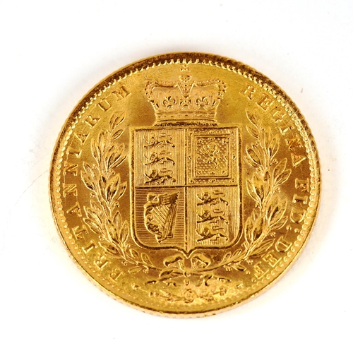 138 - A Victoria 1871 gold full sovereign coin, die no. 9, 7.9g