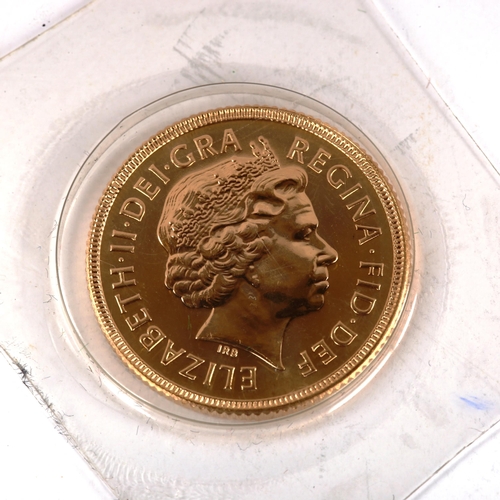 155 - An Elizabeth II 2002 gold full sovereign coin, in sealed capsule