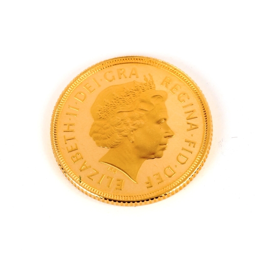 156 - An Elizabeth II 2002 gold full sovereign coin, 7.9g