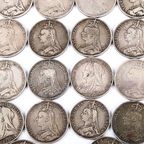 177 - 25 Victorian silver crowns, and 2 Victorian silver half crowns