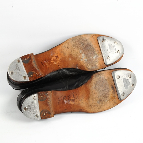 1008 - A pair of Vintage tap dancing shoes thought to have been owned by Fred Astaire, with associated prov... 