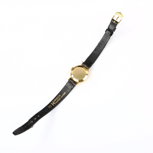 31 - INTERNATIONAL WATCH CO (IWC) - a lady's 18ct gold mechanical wristwatch, circa 1967, silvered dial w... 