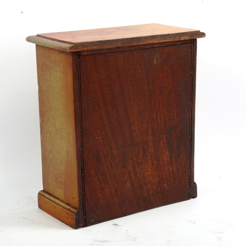 1064 - A Victorian mahogany apprentice piece chest of drawers, height 27cm, width 24cm