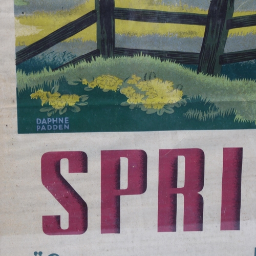 1079 - British Railways original poster print, Spring In The Country, published 1948, modern frame, overall... 
