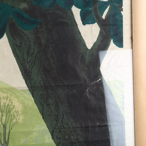 1079 - British Railways original poster print, Spring In The Country, published 1948, modern frame, overall... 