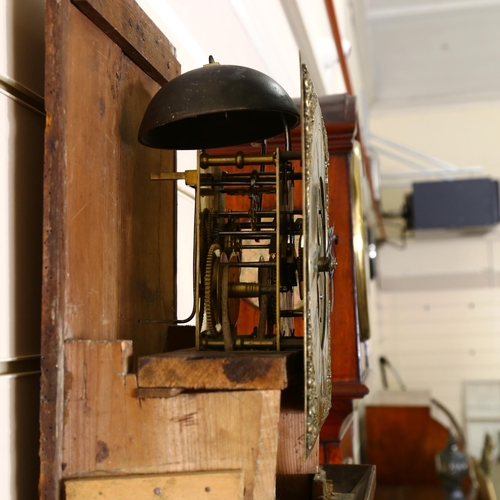 73 - An 18th century oak longcase clock, by Robert Cutbush of Maidstone, 11