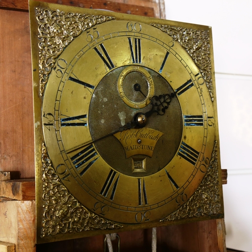 73 - An 18th century oak longcase clock, by Robert Cutbush of Maidstone, 11