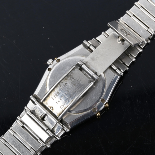 78 - OMEGA - a stainless steel Constellation chronometer quartz bracelet watch, ref. 396.1069, white dial... 