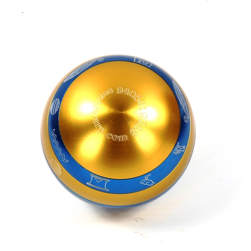 1096 - An Isis puzzle ball in original wooden case, diameter 7cm