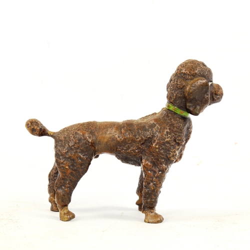 1316 - Austrian cold painted bronze Poodle, length 7cm