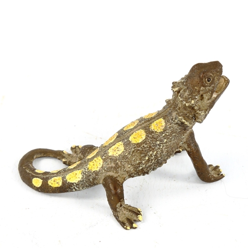1322 - Bergmann style cold painted bronze lizard, length 5.5cm