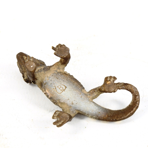1322 - Bergmann style cold painted bronze lizard, length 5.5cm