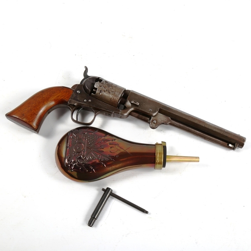 1344 - A London Colt 1851 Navy .36 Cal. percussion 6 shot revolver, 7 1/2 inch barrel, serial number 41773 ... 