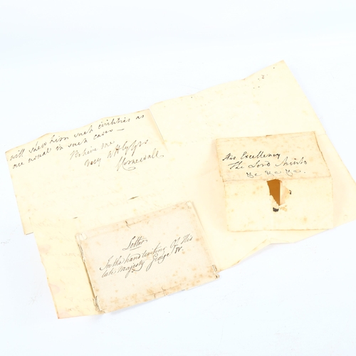 1359 - A handwritten letter from George V when Prince Regent to Lord Minto, dated March 27th 1811