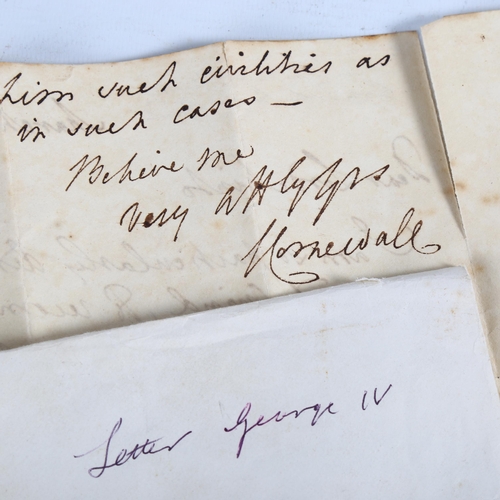 1359 - A handwritten letter from George V when Prince Regent to Lord Minto, dated March 27th 1811