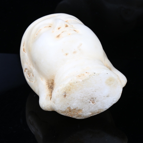 1368 - A Chinese alabaster Buddha head, height 15cm