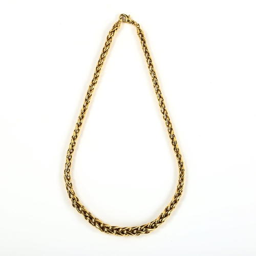 241 - An 18ct gold graduated link chain necklace, length 38cm, 29.7g