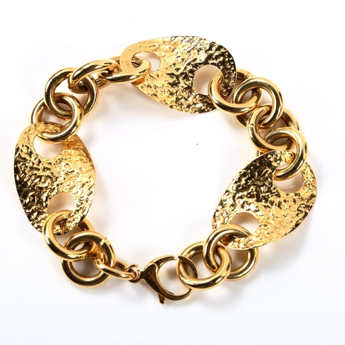 300 - A modern Italian 14ct gold bracelet, length 17cm, 16.4g