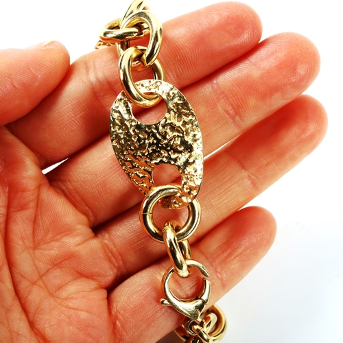 300 - A modern Italian 14ct gold bracelet, length 17cm, 16.4g