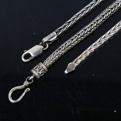 561 - 3 Danish silver chain bracelets, makers include Sue Sandek and Jens Ove Pedersen, lengths 20cm and 2... 