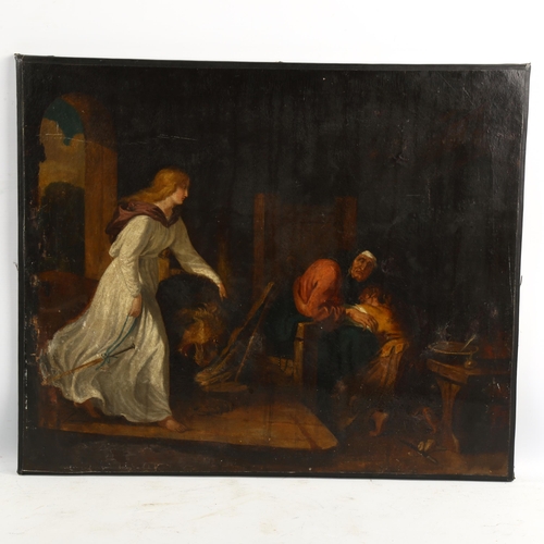 19th century oil on canvas, Classical scene, unsigned, 51cm x 61cm