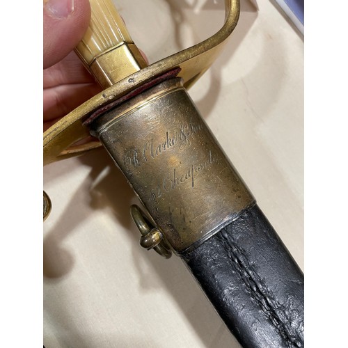 1012 - Late 18th century Infantry Officer's spadroon sword of the 23rd Regiment, the straight fullered blad... 