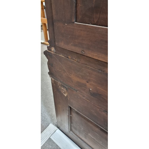 1378 - An impressive 19th century Neo-Classical design walnut 2-door cupboard, the 2 finely carved and pane... 