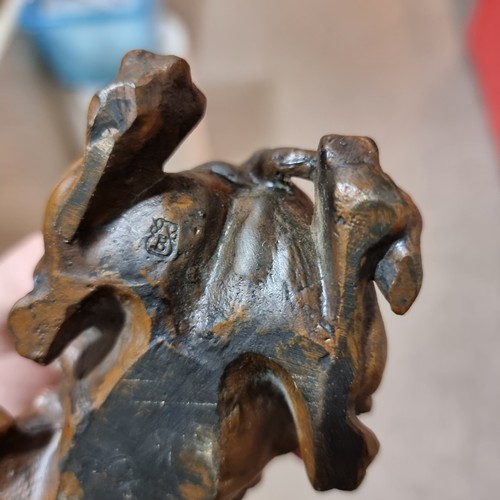 1301 - Franz Bergmann, cold painted bronze inkwell in the form of a camel, length 14cm