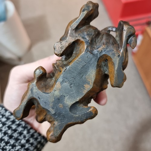 1301 - Franz Bergmann, cold painted bronze inkwell in the form of a camel, length 14cm