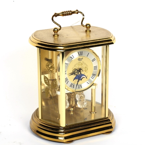774 - A Hermle quartz 400-day style clock