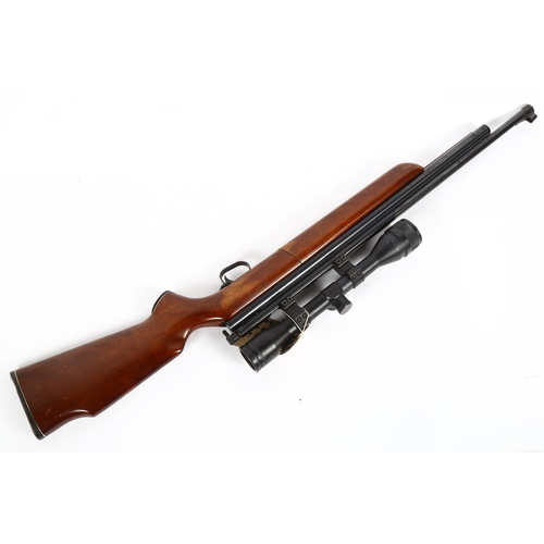 31 - A Sharp .177 calibre air rifle, with under lever action and Tasco 4x40 scope, in softshell gun slip