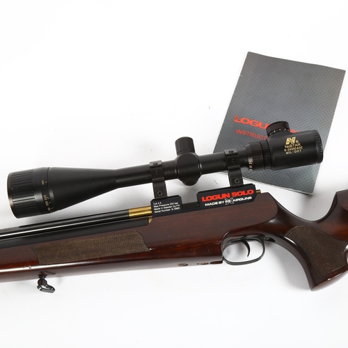 32 - A Logun Solo .177 calibre air rifle, with NC Star 6-24x50 scope, serial no. FX 5860, in hardshell ca... 