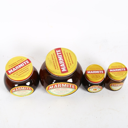 91 - 4 Vintage Marmite containers, largest height 10cm (4)