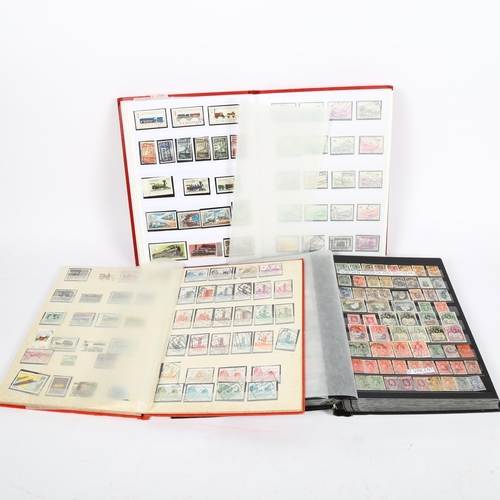 116 - 3 albums of postage stamps, including railway and world