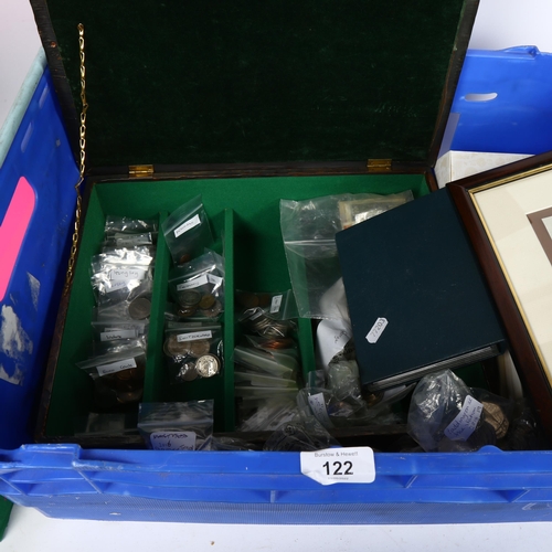 122 - **WITHDRAWN**  A quantity of world coins and banknotes, including Royal Mint 2000 Time Capsule, bril... 