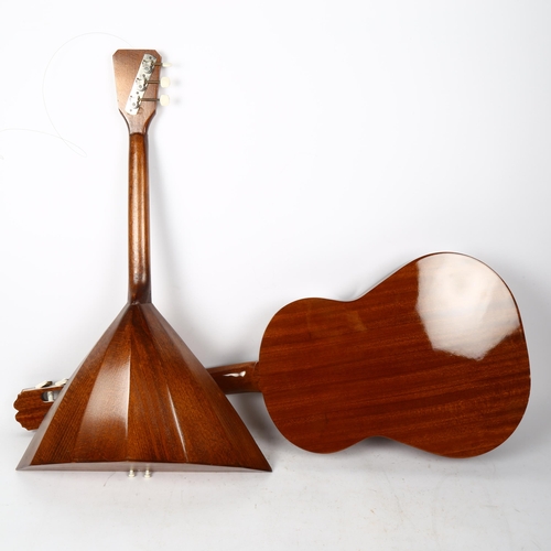 303 - Admira child's acoustic guitar, and Russian Balalaika (2)