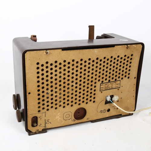 307 - A Vintage Bakelite-cased valve radio, width 36cm