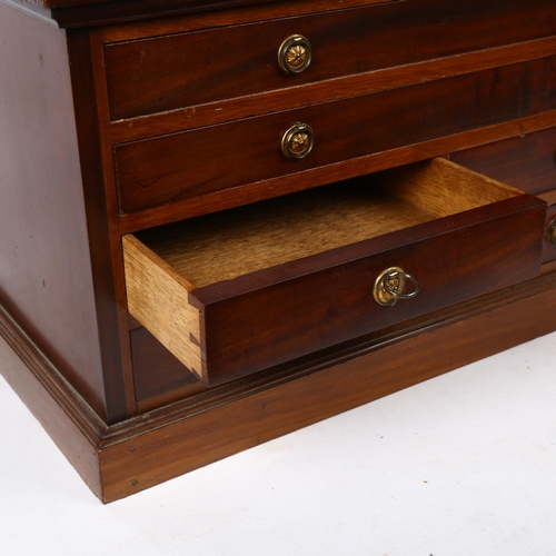 310 - A mahogany table-top collector's chest of drawers, W44cm, H25cm, D29cm