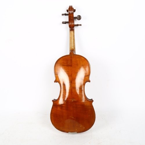 348 - A Vintage violin, no maker's labels, body length 36cm