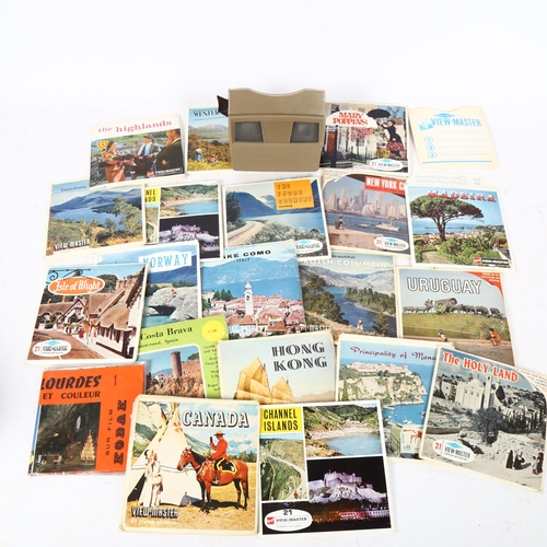 370 - Vintage Sawyers View-Master stereo viewer, and various world cards