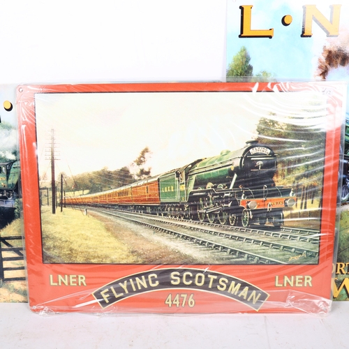 379 - 3 modern lithographed tin LNER railway signs, all 30cm x 40cm (3)