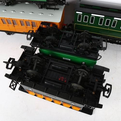 381 - 5 G-gauge rolling stock carriages, including Lehmann, Bachmann etc, largest length 35cm (5)