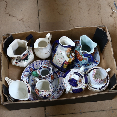 602 - Mason's Ironstone jugs, a Toby jug etc