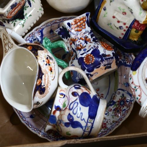 602 - Mason's Ironstone jugs, a Toby jug etc