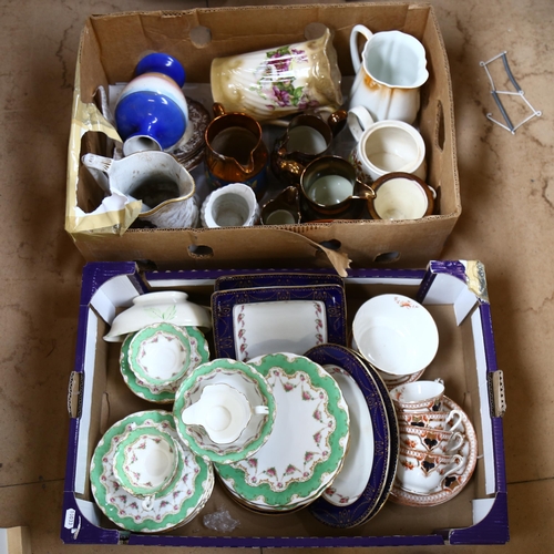 603 - Royal Doulton and other teaware, jugs etc (2 boxfuls)